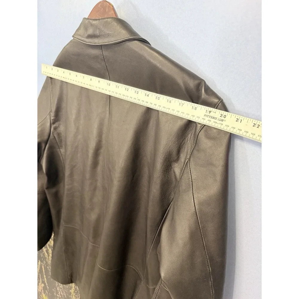 RARE Vintage RALPH Ralph Lauren Black Leather Blazer‎ Quiet Luxury Minimalist
